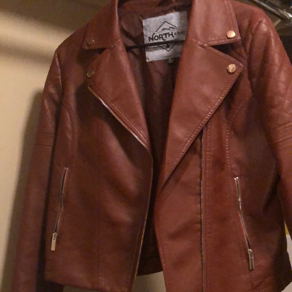 North and Co Women's Brown Leather Jacket